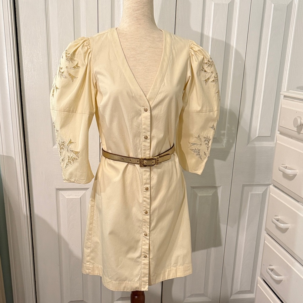 Scotch & Soda Cream Embroidered Mini Dress - Picture 3 of 10